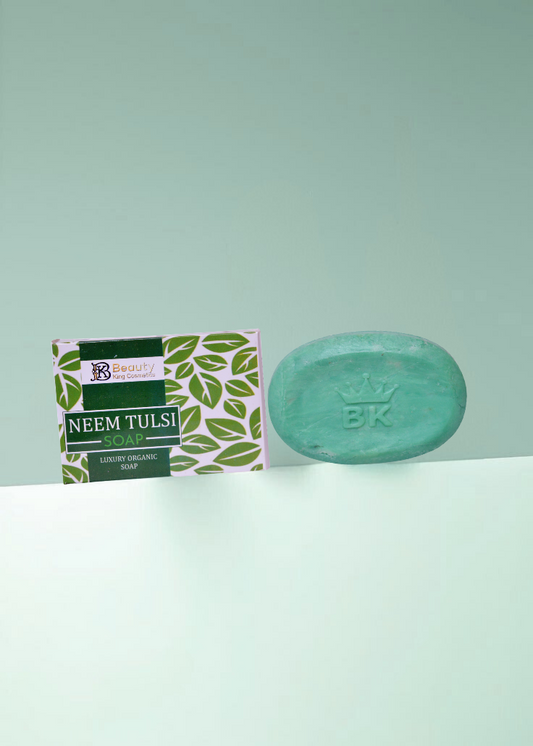 Neem & Tulsi Organic Soap ‒ Anti-Acne Soap for Clear & Glowing Skin