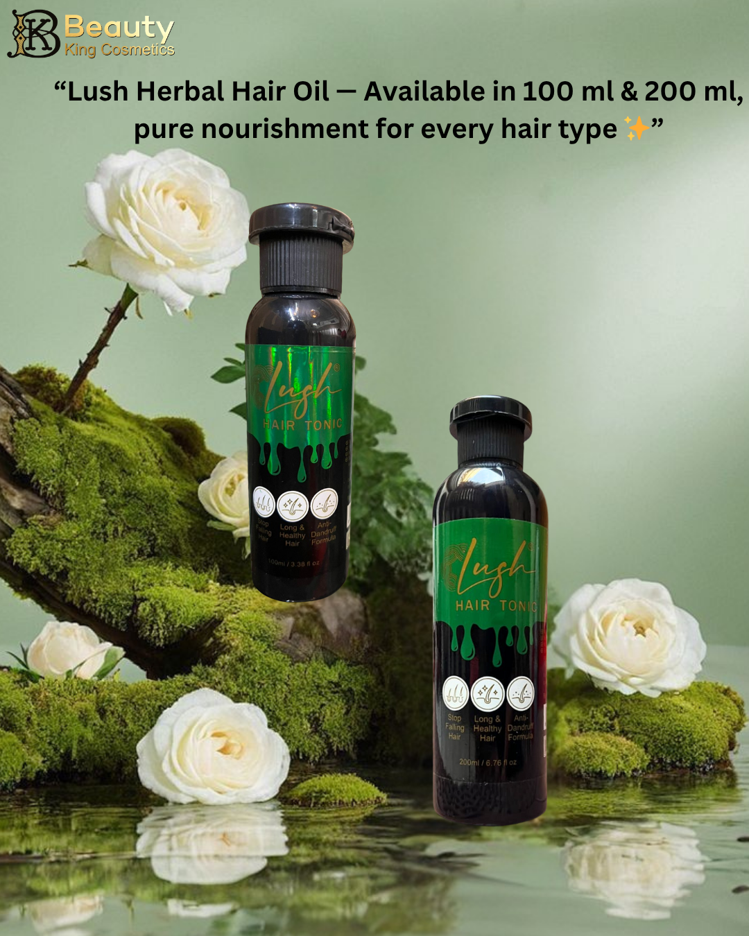 Lush Hair Tonic - 100% Herbal Formula for Healthy, Strong Hair .