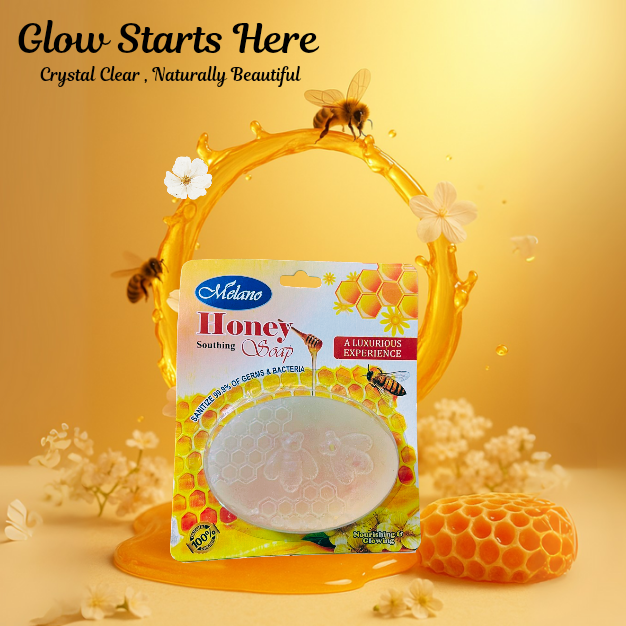 Organic Honey Soap for Brightening, Soft & Glowing Skin, Anti-Bacterial, Hydrating & Gentle Skincare

