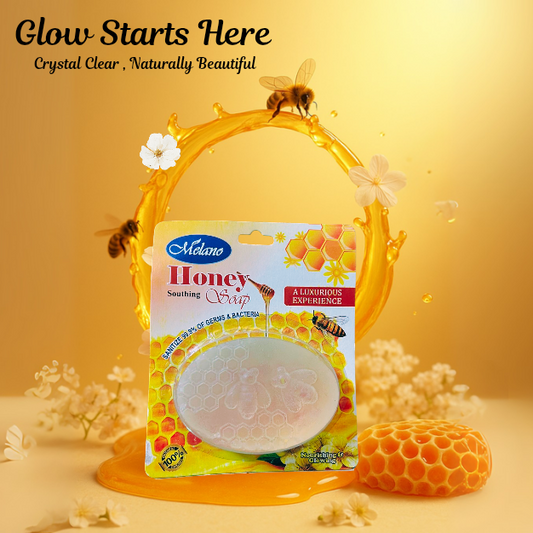 Organic Honey Soap for Brightening, Soft & Glowing Skin, Anti-Bacterial, Hydrating & Gentle Skincare


