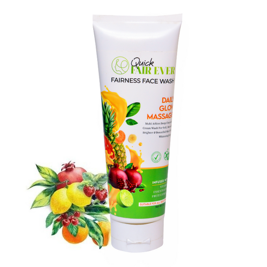 Quick Fair Ever Face Wash with Vitamin C Fruit Extract Brightening Skin Cleanser

